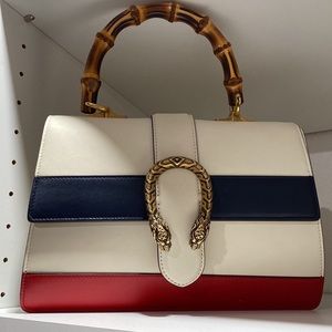 Gucci Dionysus Top Handle White with red